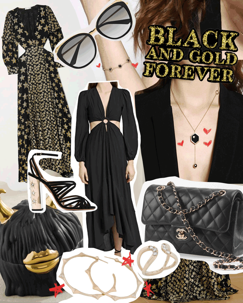 black and gold jewelry. Timeless, elegant and classic jewelry to be