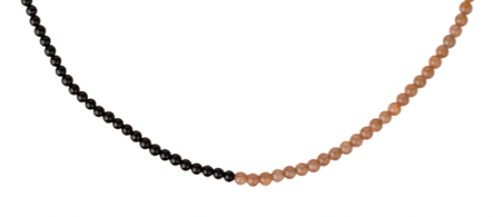 Black Onyx + Moonstone Split Beaded Necklace
