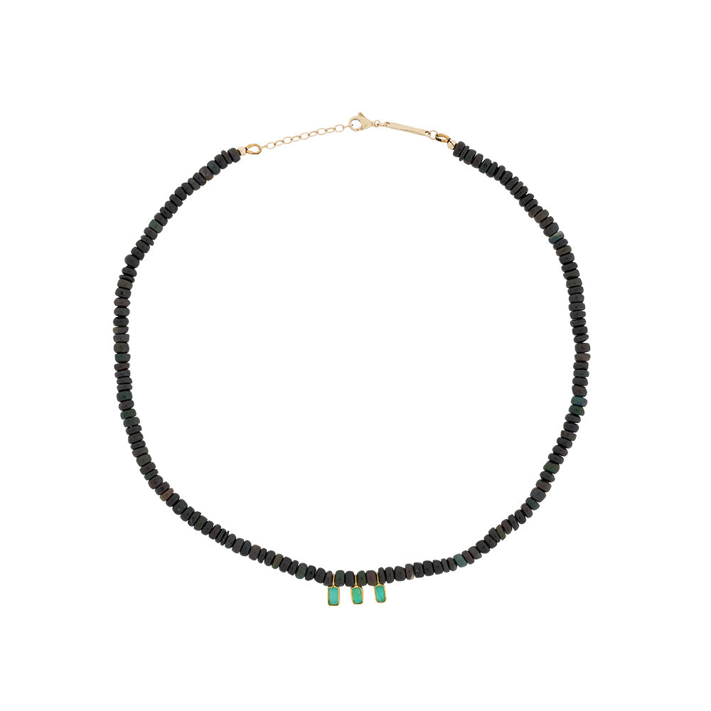 Black Opal Trio Necklace