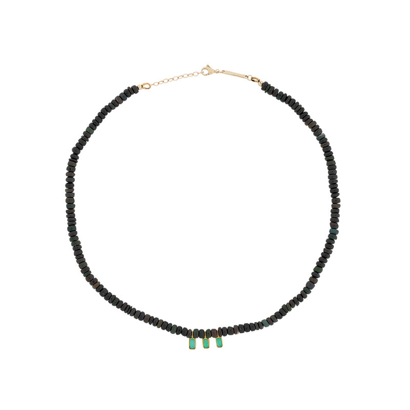Black Opal Trio Necklace