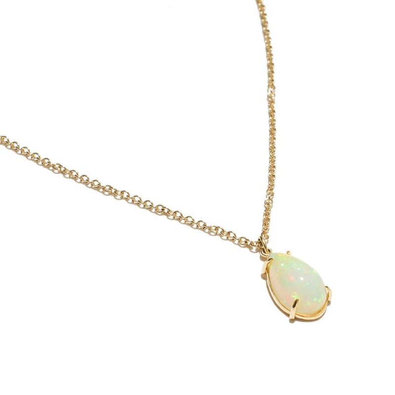 Opal, Turquoise, Chalcedony + Diamond Drop Earrings