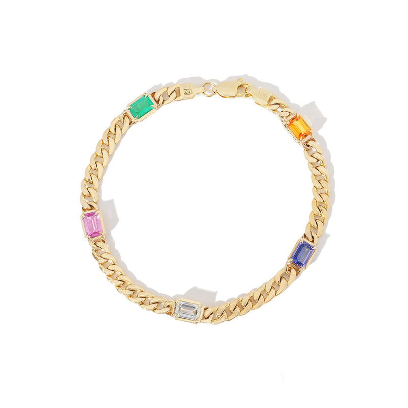Graduated Pink Sapphire Huggie Hoops