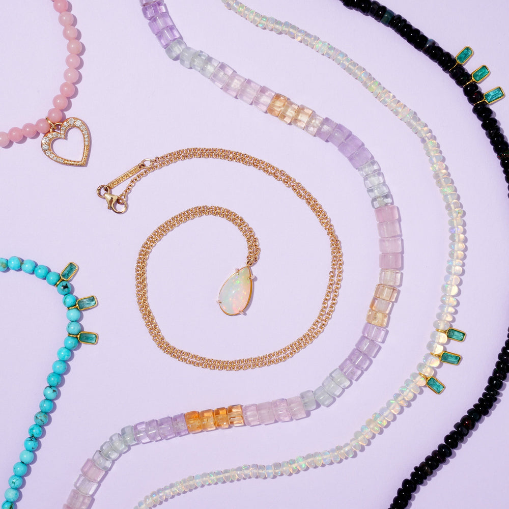 アクセサリー Kaaaa Pear Opal Pendant on Cable Chain – Skaska Jewelry