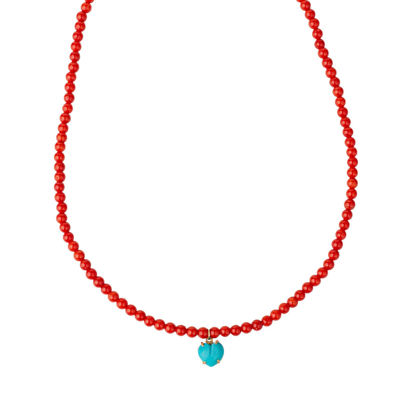 Double Sided Turquoise + Diamond Hex Necklace