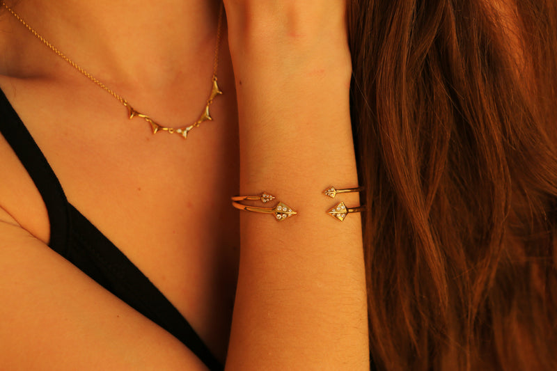 Diamond Double Peak Cuff