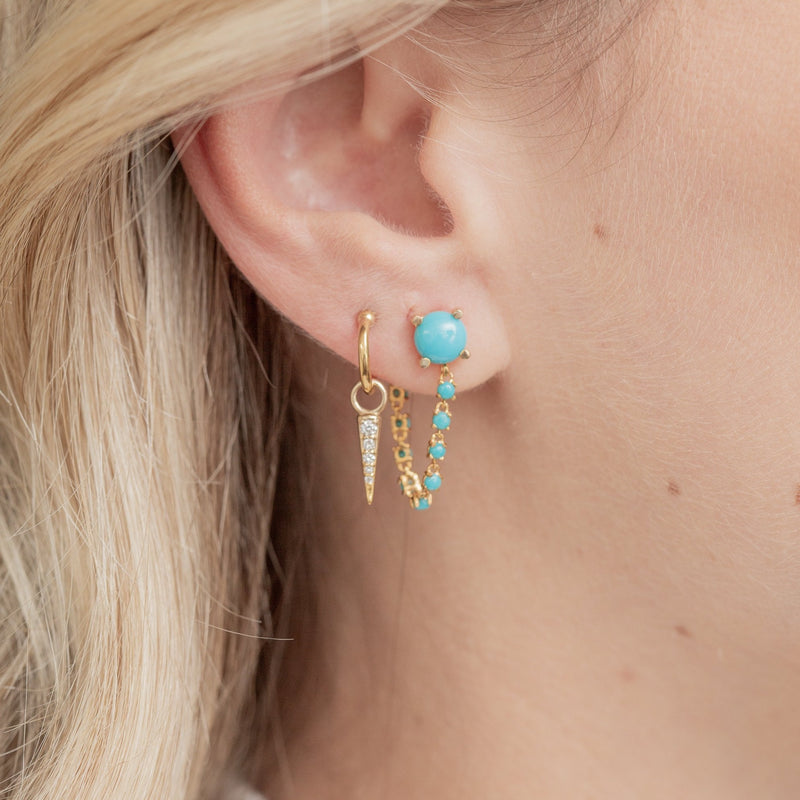 Turquoise Chain Earrings