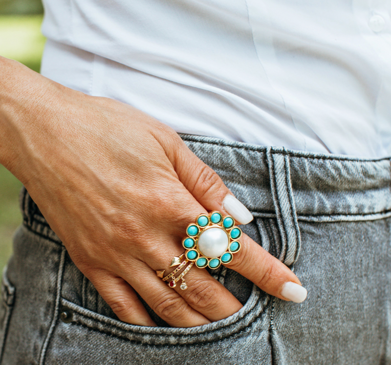 One Of A Kind Hello Beauty Flower Ring