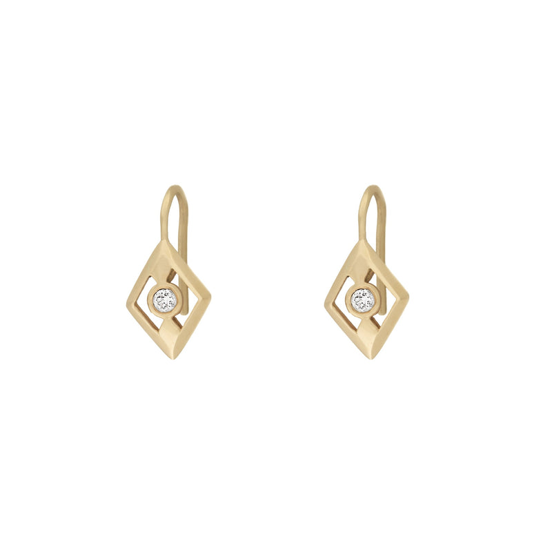 Mini Evil Eye Earrings in 18K