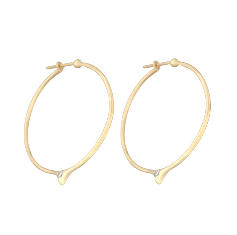 Single Peak Hoop Earrings