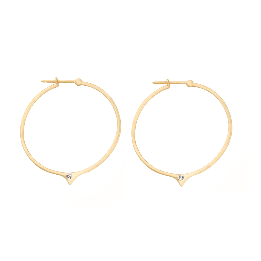 Single Peak Hoop Earrings