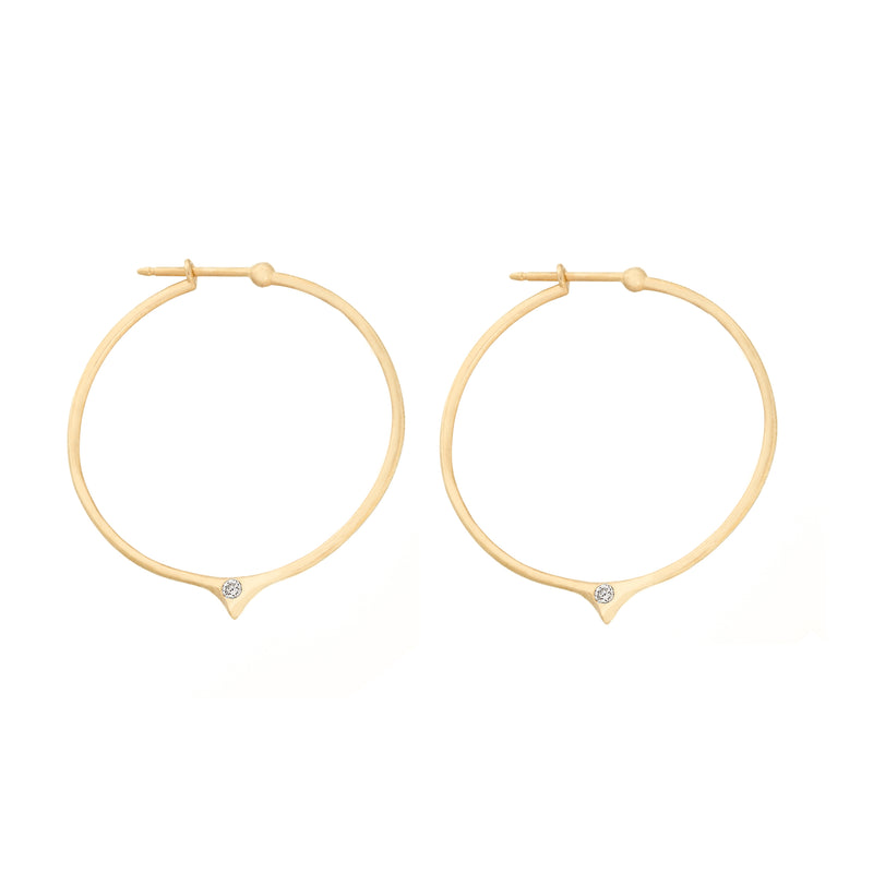 Single Peak Hoop Earrings