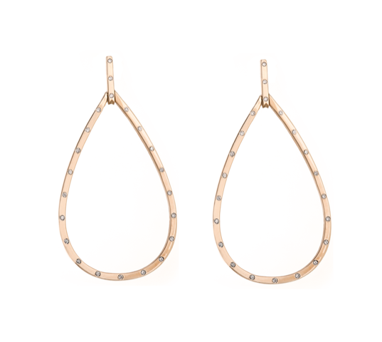 Pear Shape Diamond Drop Earrings