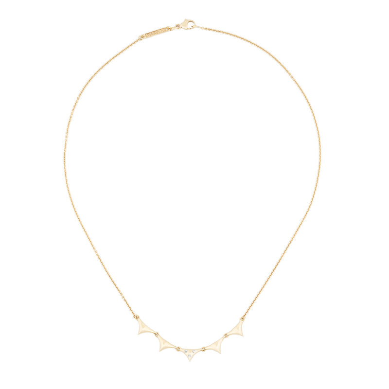 5 Peak Banner Necklace in 18k