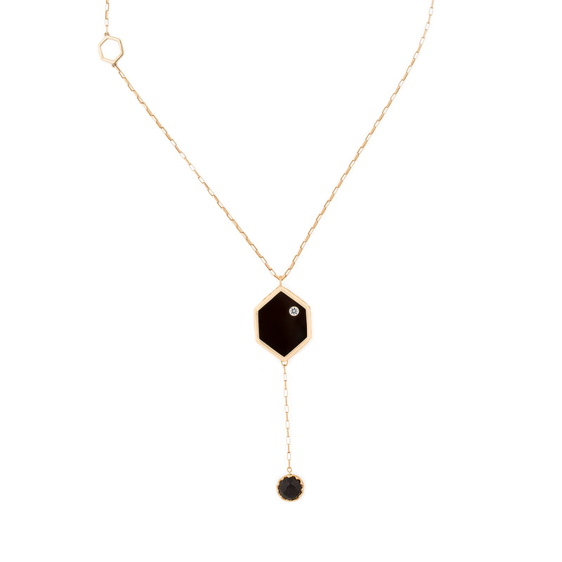 Double sided necklace gold deals