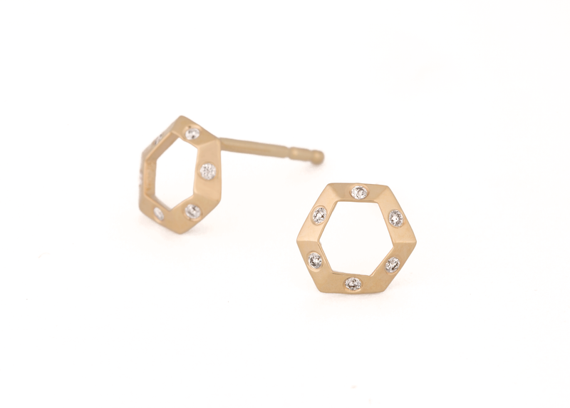 Mini Open Hex Studs