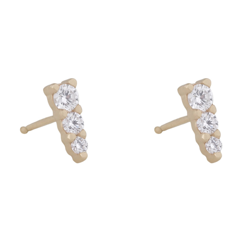 Three Amigas Diamond Studs in 18K