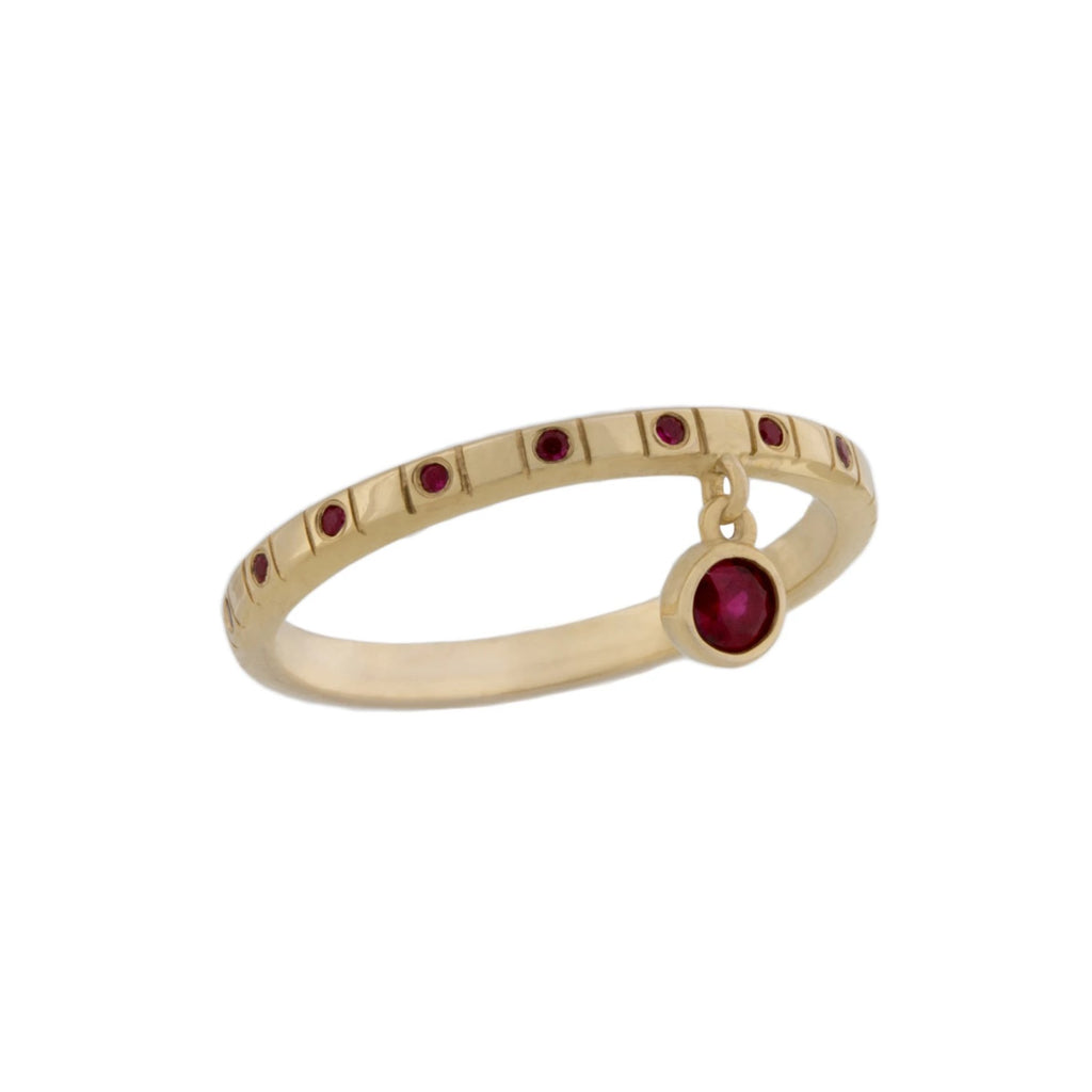 Dancing Ruby Ring