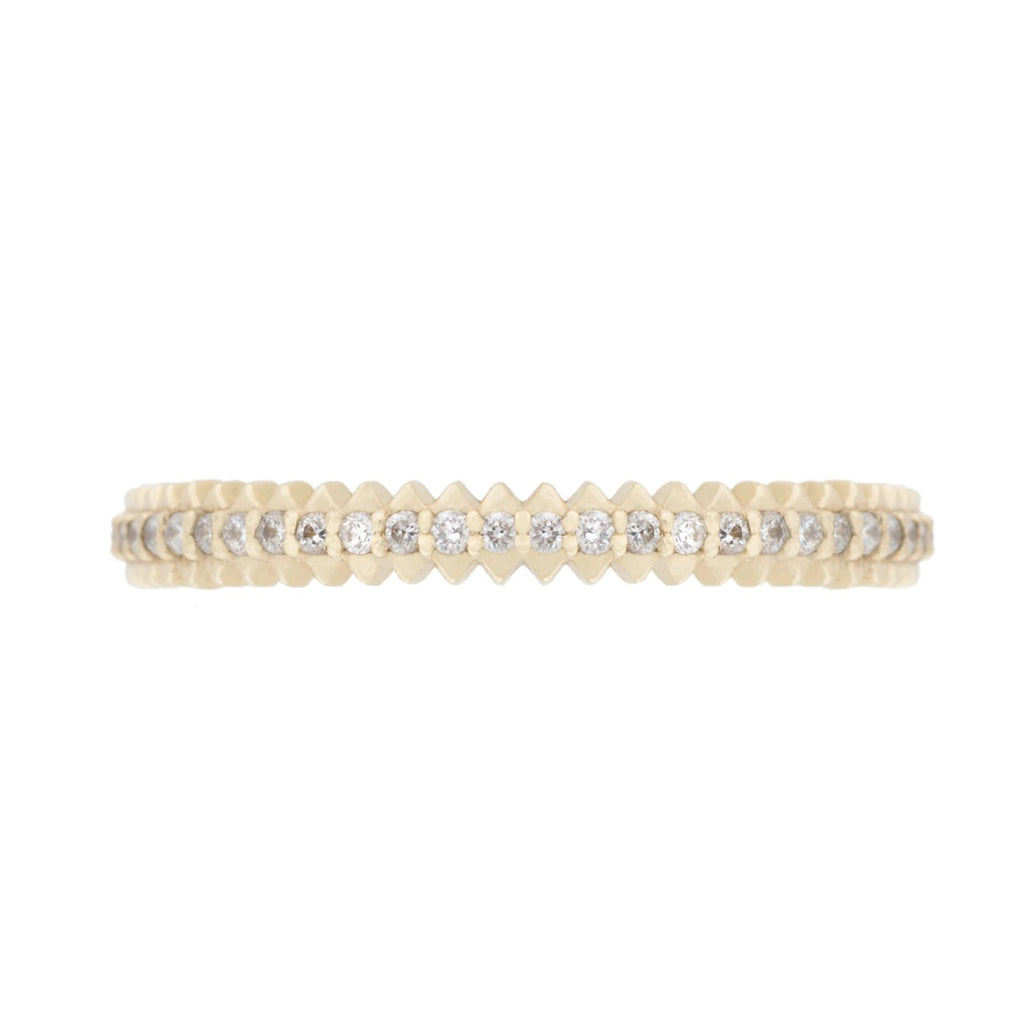 Mini Zip Diamond Eternity Ring in 18K