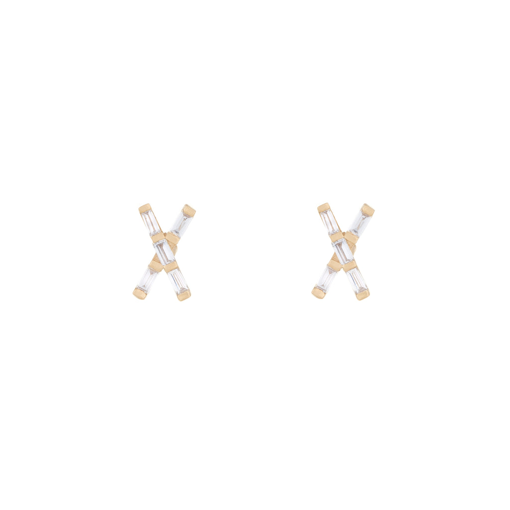 X Marks The Spot Diamond Studs