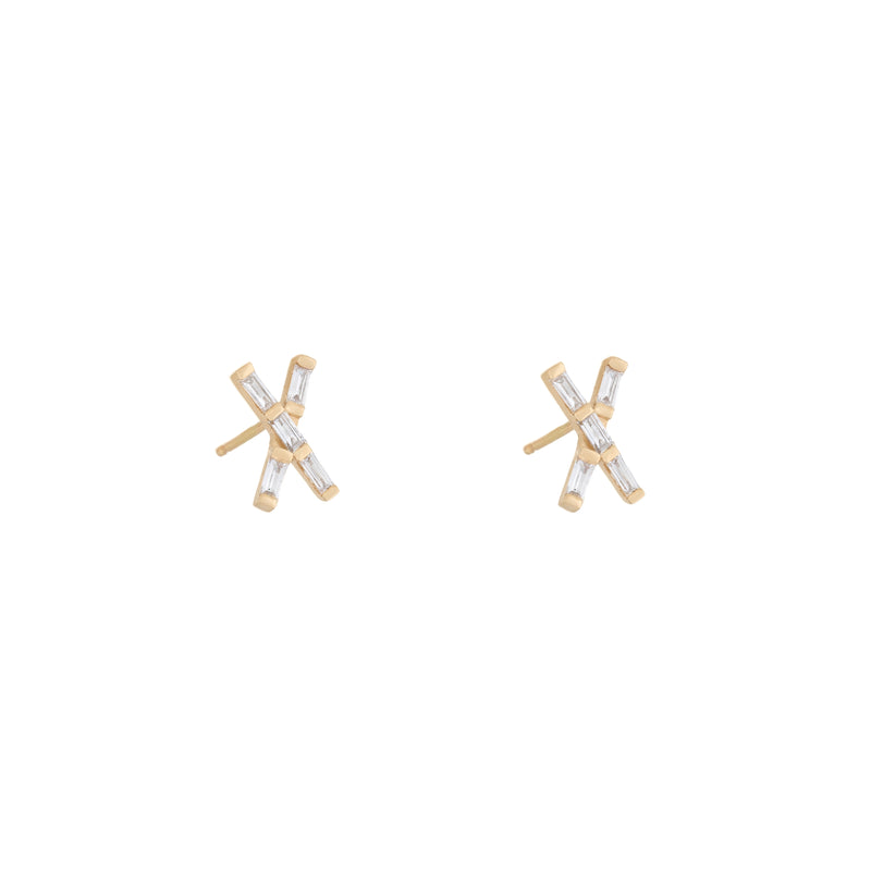 X Marks The Spot Diamond Studs