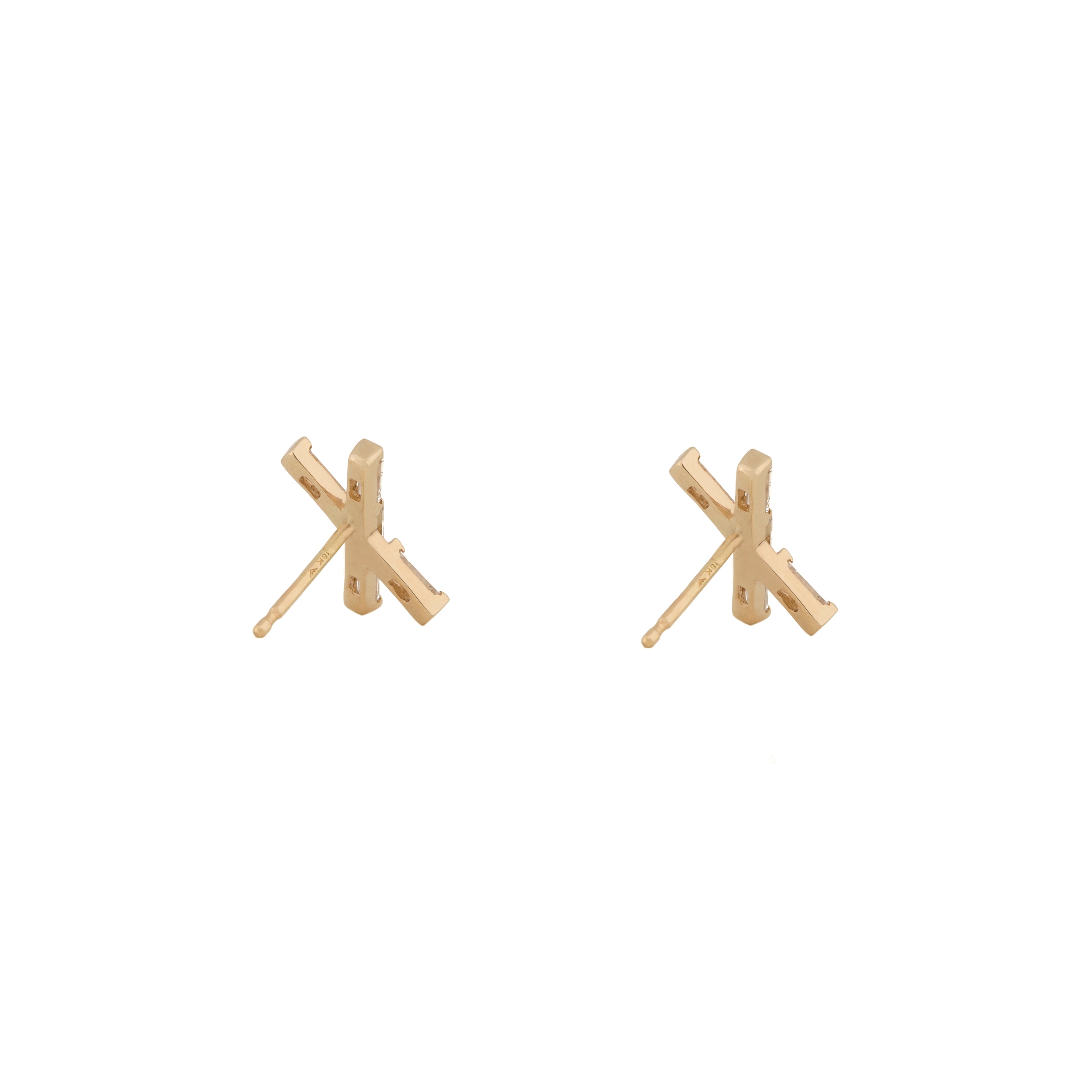 X Marks The Spot Diamond Studs