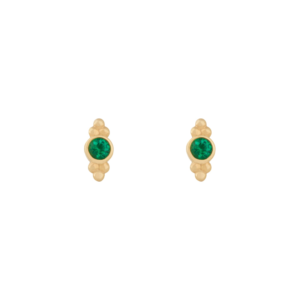 Emerald Cluster Studs