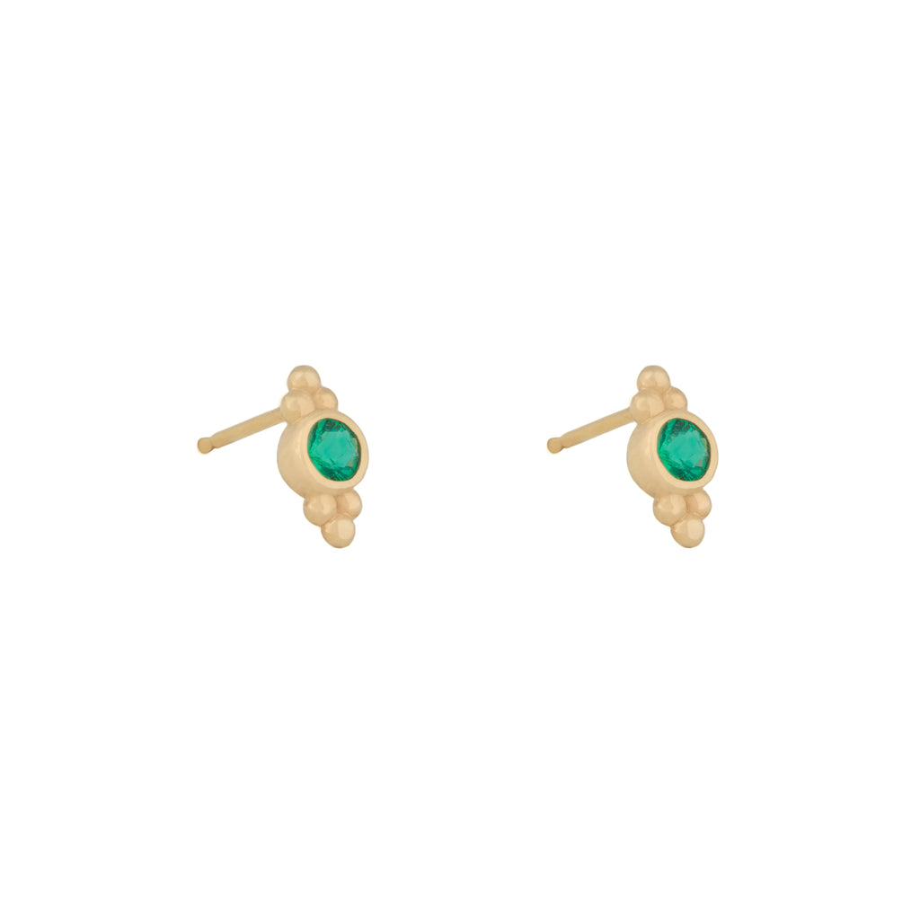 Emerald Cluster Studs