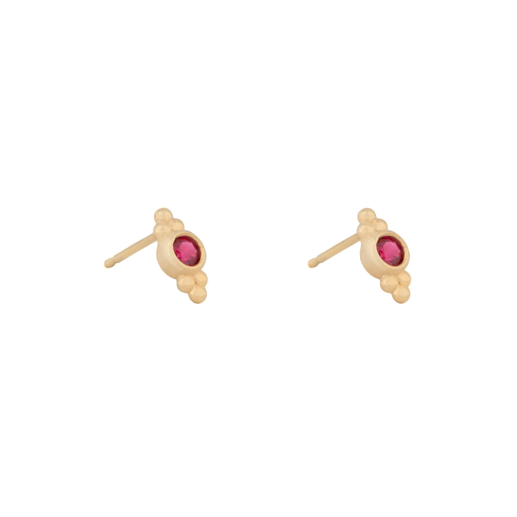 Ruby Cluster Studs