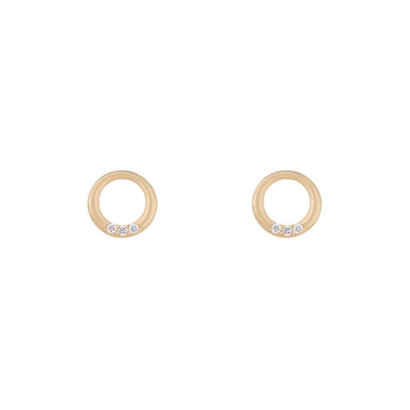 Diamond Circle Studs