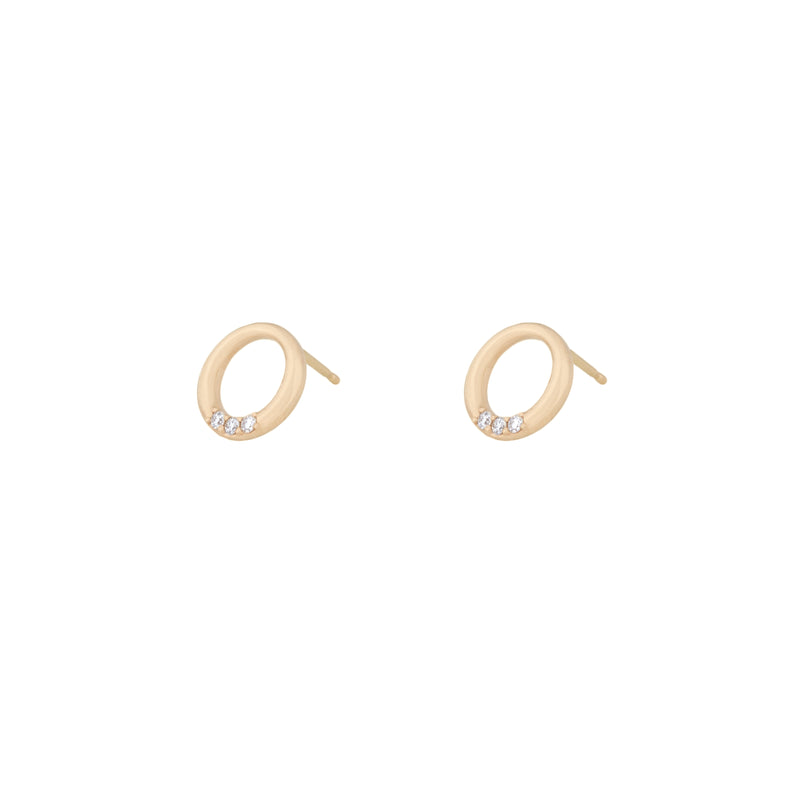 Diamond Circle Studs