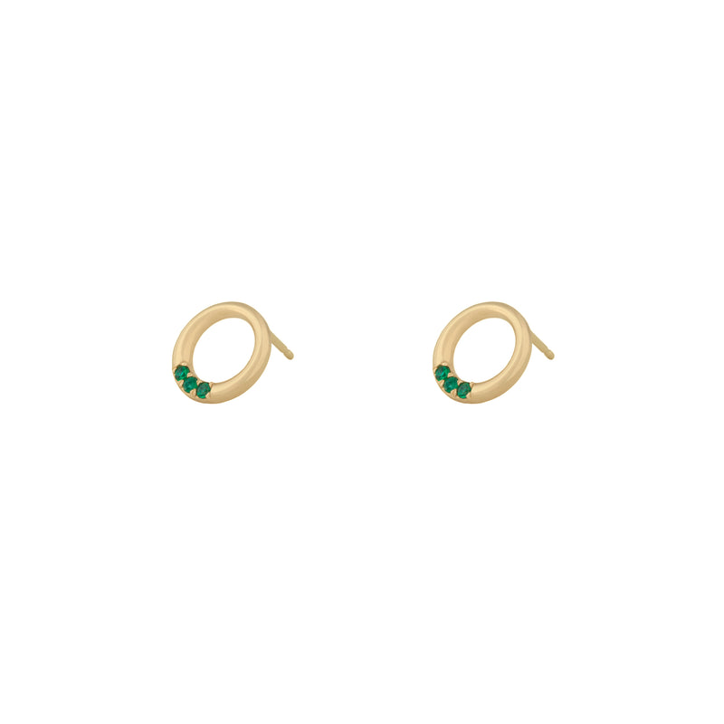 Emerald Circle Studs