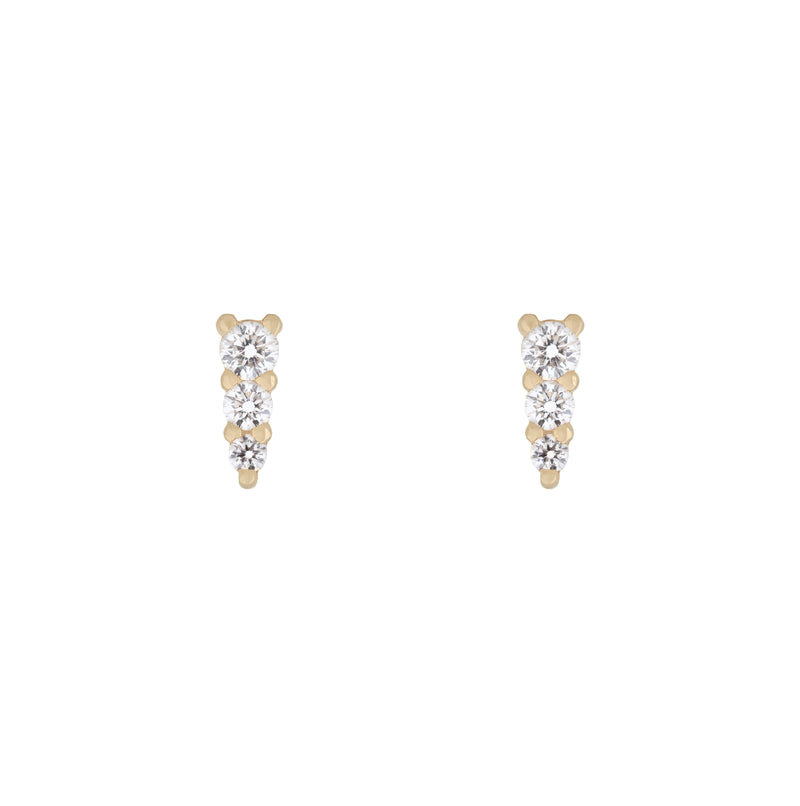 Three Amigas Diamond Studs in 18K