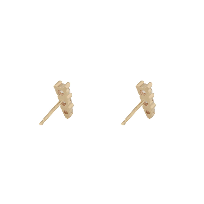 Three Amigas Diamond Studs in 18K