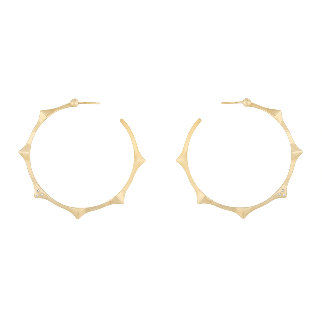 6 Peak Hoops in 18k