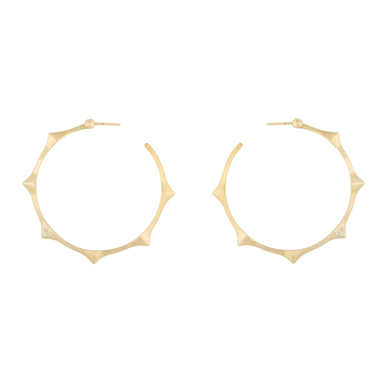 6 Peak Hoops in 18k