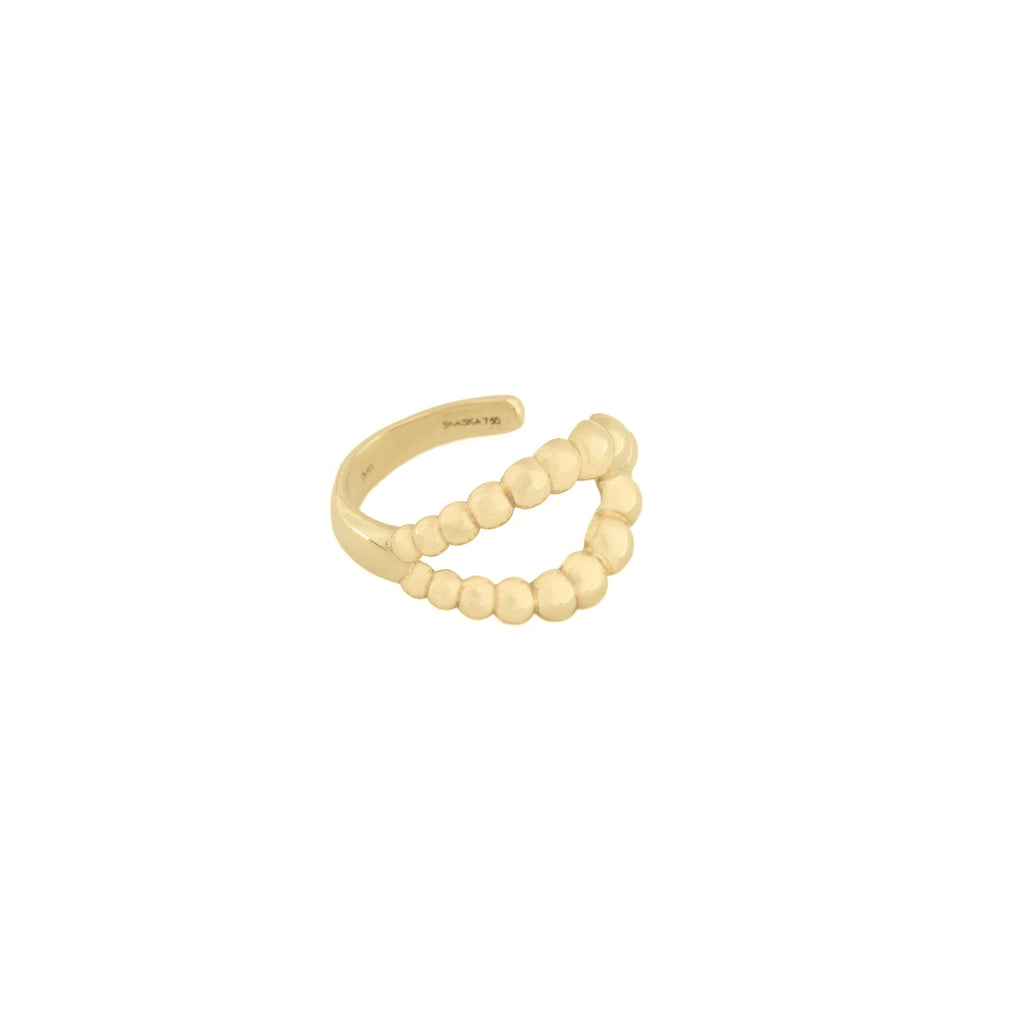 Caviar Loop Ring in 18K