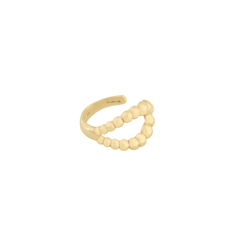 Caviar Loop Ring in 18K