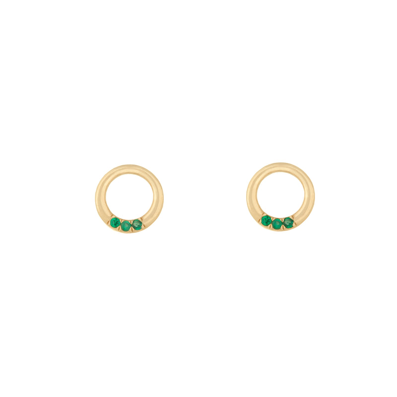 Emerald Circle Studs