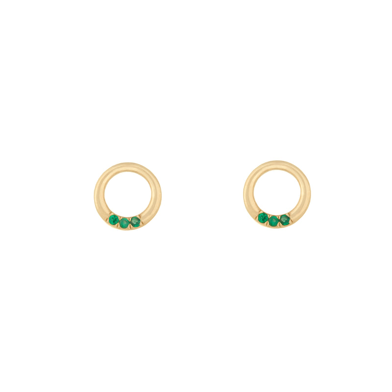 Open Heart Emerald pinky ring